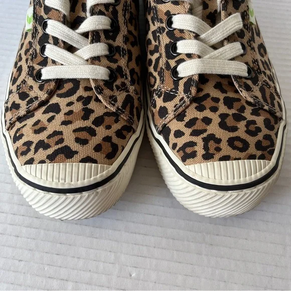 OCA Cariuma low stripe leopard print Canvas shoes - Picture 3 of 7